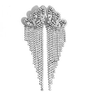 Butterfly Pearl & Rhinestone Earrings